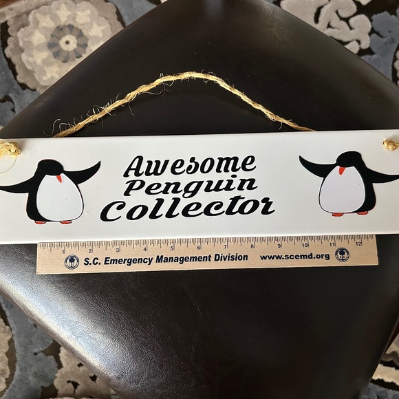 Ceramic Door Plaque, Penguin Collector - Picture 1 of 2